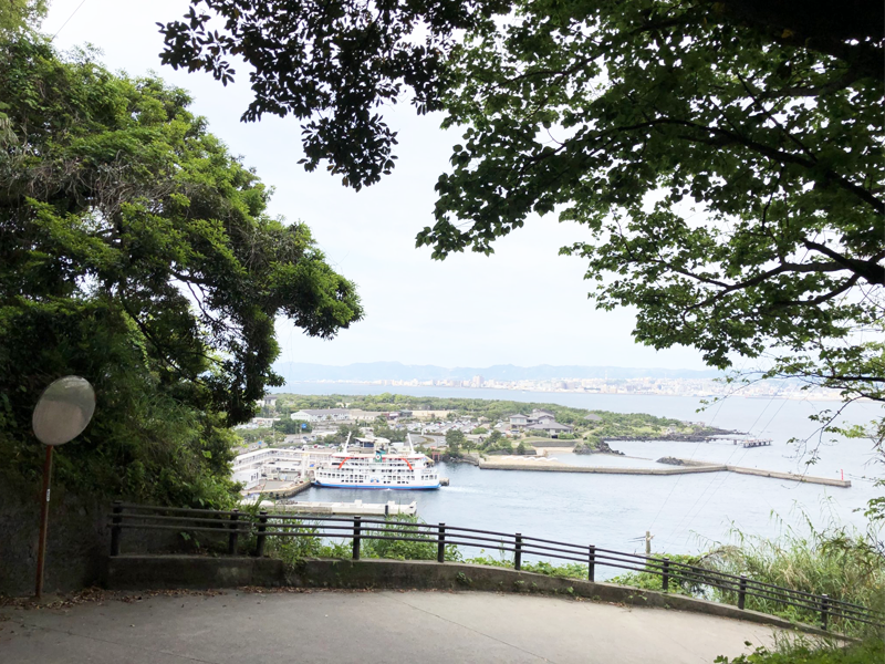 桜島恐竜公園までの坂道