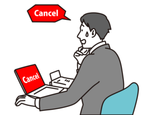 予約のキャンセルを受けた人